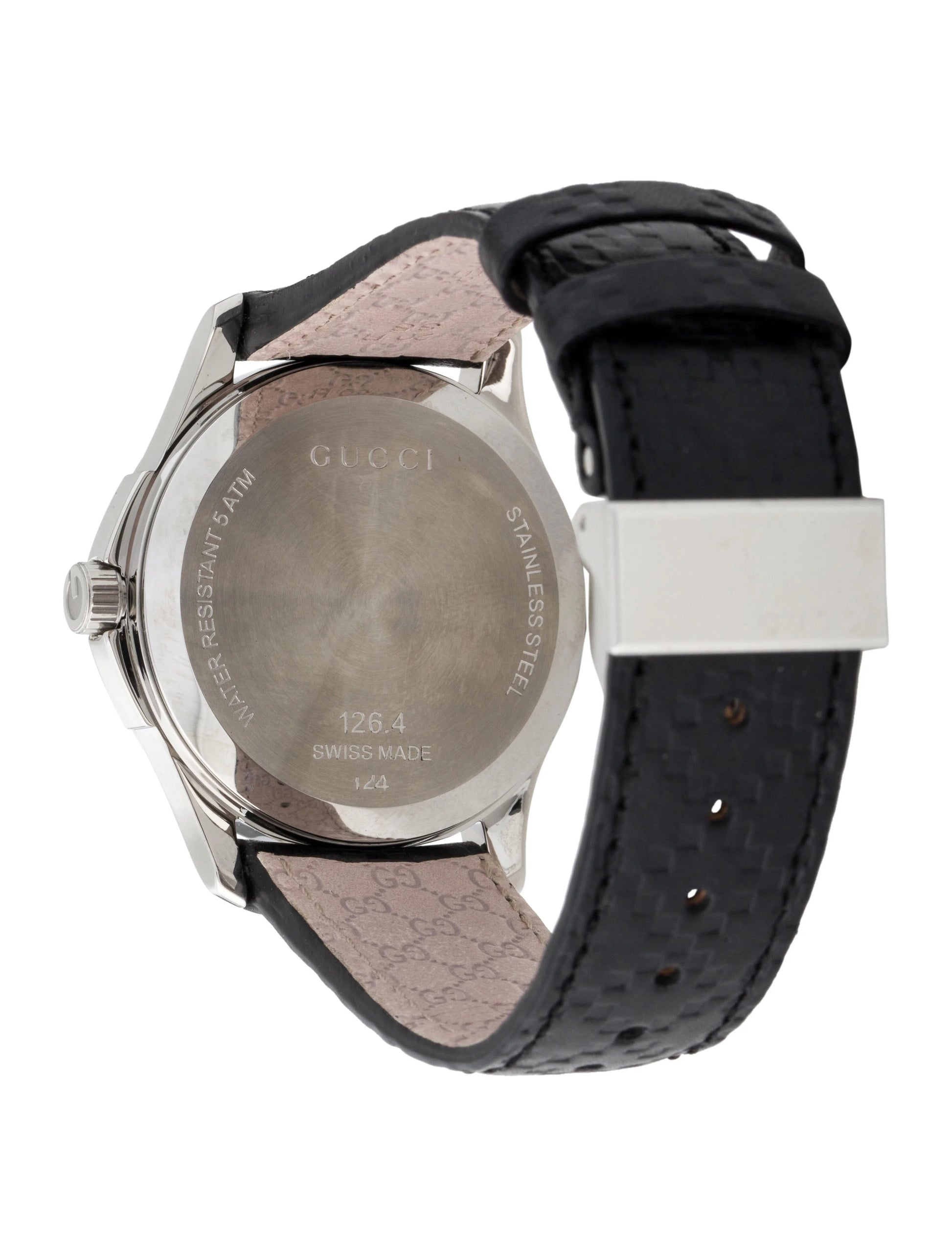 Shop Authentic Gucci G Timeless Quartz Black Dial Black Leather Strap Watch for Men - YA126413 - Luxxuri