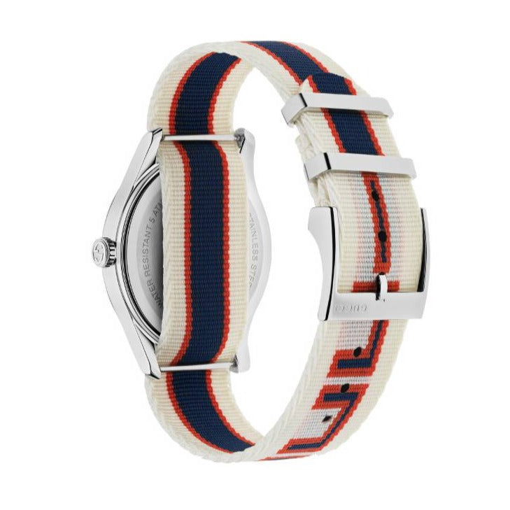 Shop Authentic Gucci G Timeless Quartz White Dial Two Tone NATO Strap Watch For Men - YA1264071 - Luxxuri