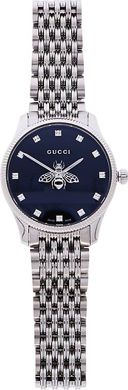 Shop Authentic Gucci G Timeless Quartz Black Dial Silver Steel Strap Watch For Women - YA1265020 - Luxxuri
