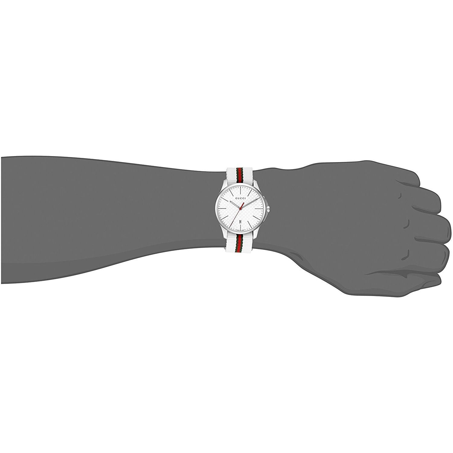Shop Authentic Gucci G Timeless Quartz White DIal White NATO Strap Watch For Men - YA126322 - Luxxuri