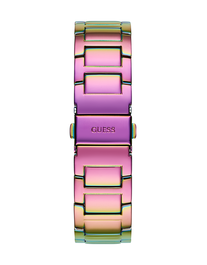 Shop Authentic Guess Lady Frontier Diamonds Silver Dial Multicolor Steel Strap Watch for Women - GW0044L1 - Luxxuri