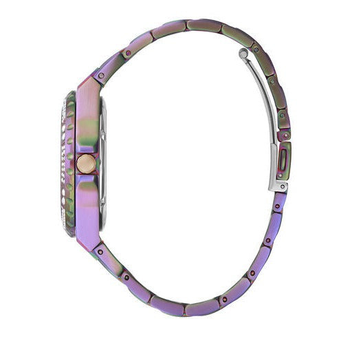 Shop Authentic Guess Lady Frontier Diamonds Silver Dial Multicolor Steel Strap Watch for Women - GW0044L1 - Luxxuri