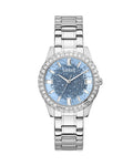 Shop Authentic Guess Glitter Burst Diamonds Blue Dial Silver Steel Strap Watch for Women - GW0405L1 - Luxxuri