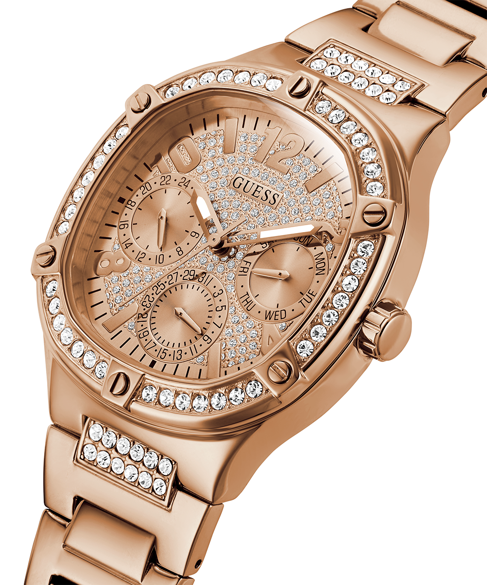 Shop Authentic Guess Duchees Quartz Rose Gold Dial Rose Gold Steel Strap Watch For Women - GW0558L3 - Luxxuri