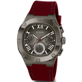 Shop Authentic Guess Headline Multifunction Grey Dial Burgundy Silicone Strap Watch For Men - GW0571G4 - Luxxuri
