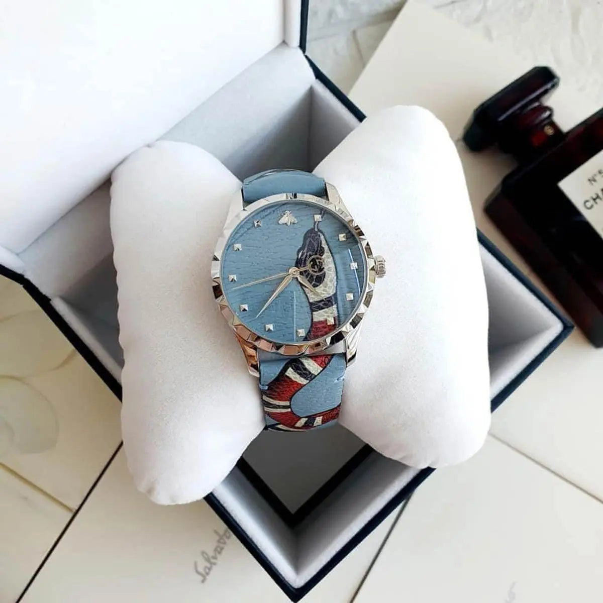Shop Authentic Gucci G Timeless Quartz Blue Dial Blue Leather Strap Watch For Men - YA1264080 - Luxxuri