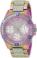 Shop Authentic Guess Lady Frontier Diamonds Silver Dial Multicolor Steel Strap Watch for Women - GW0044L1 - Luxxuri