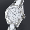 Shop Authentic Tag Heuer Aquaracer Diamonds White Dial Two Tone Steel Strap Watch for Women - WAY131H.BA0914 - Luxxuri