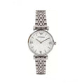 Shop Authentic Emporio Armani Gianni T Bar White Marble Dial Silver Steel Strap Watch For Women - AR11170 - Luxxuri