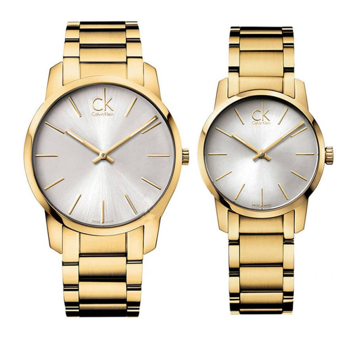 Shop Authentic Calvin Klein City White Dial Gold Steel Strap Watch for Women - K2G23546 - Luxxuri