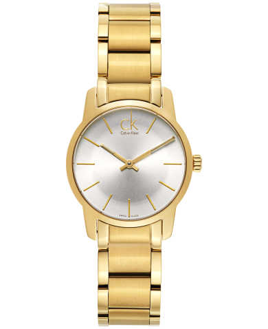 Shop Authentic Calvin Klein City White Dial Gold Steel Strap Watch for Women - K2G23546 - Luxxuri