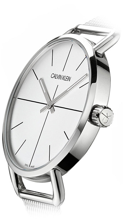 Shop Authentic Calvin Klein Even Quartz White Dial Silver Steel Strap Watch for Women - K7B21126 - Luxxuri