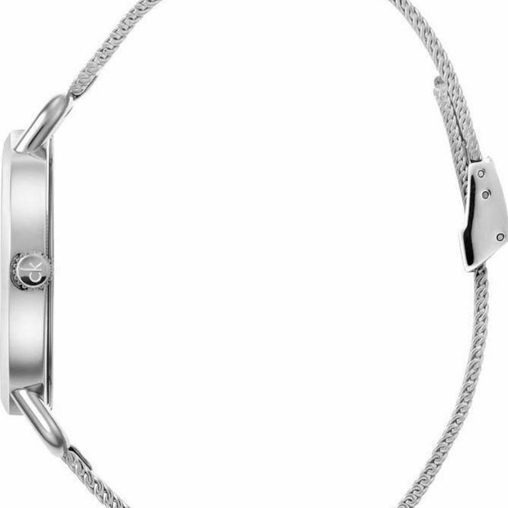Shop Authentic Calvin Klein Even Black Dial Silver Mesh Bracelet Watch for Women - K7B23121 - Luxxuri