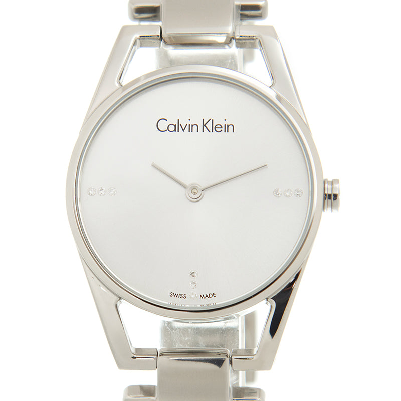 Shop Authentic Calvin Klein Dainty Diamonds Silver Dial Sliver Steel Strap Watch for Women - K7L2314T - Luxxuri