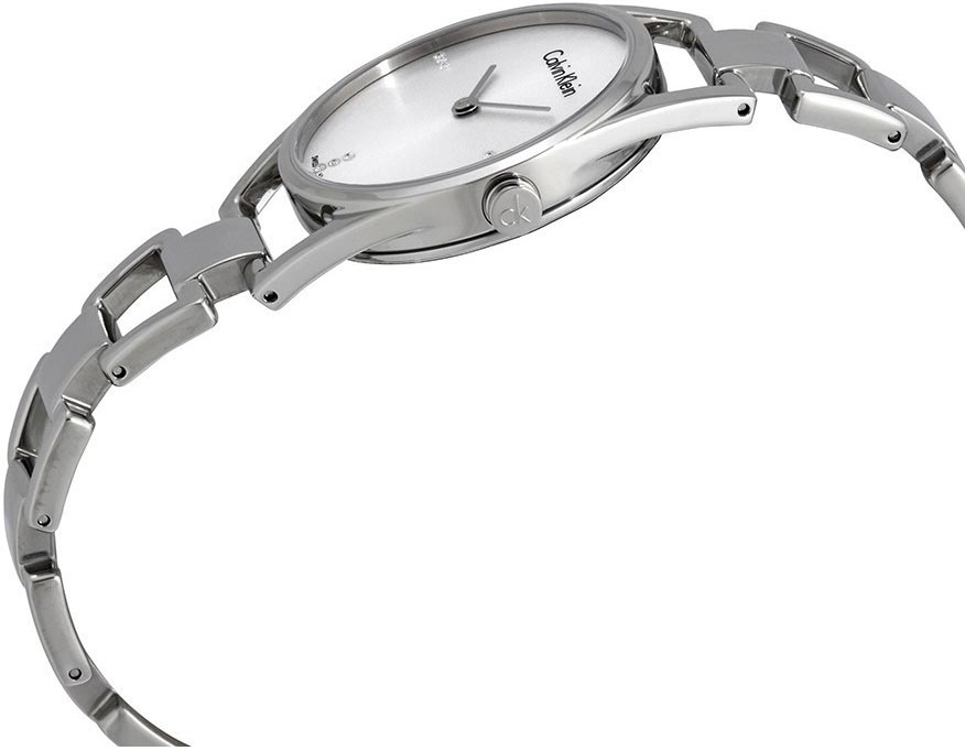 Shop Authentic Calvin Klein Dainty Diamonds Silver Dial Sliver Steel Strap Watch for Women - K7L2314T - Luxxuri