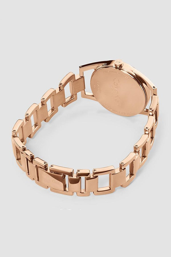 Shop Authentic Calvin Klein Dainty White Dial Rose Gold Steel Strap Watch for Women - K7L23646 - Luxxuri
