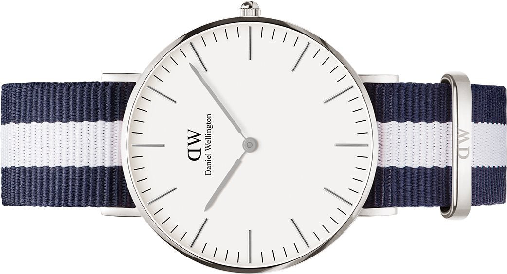 Shop Authentic Daniel Wellington Classic Glasgow White Dial Two Tone NATO Strap Unisex Watch - DW00100047 - Luxxuri