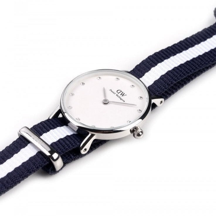 Shop Authentic Daniel Wellington Classy Glasgow White Dial Two Tone NATO Strap Watch For Women - DW00100074 - Luxxuri