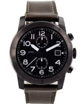 Shop Authentic Marc Jacobs Larry Chronograph Black Dial Grey Leather Strap Watch for Men - MBM5034 - Luxxuri