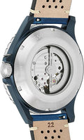 Shop Authentic Fossil Crewmaster Sports Automatic Blue Dial Blue Leather Strap Watch for Men - ME3149 - Luxxuri