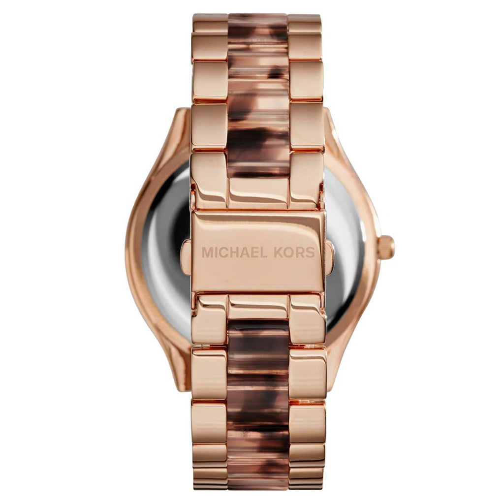 Michael Kors Runway Rose Gold Dial Two Tone Steel Strap Watch for Women - MK4301