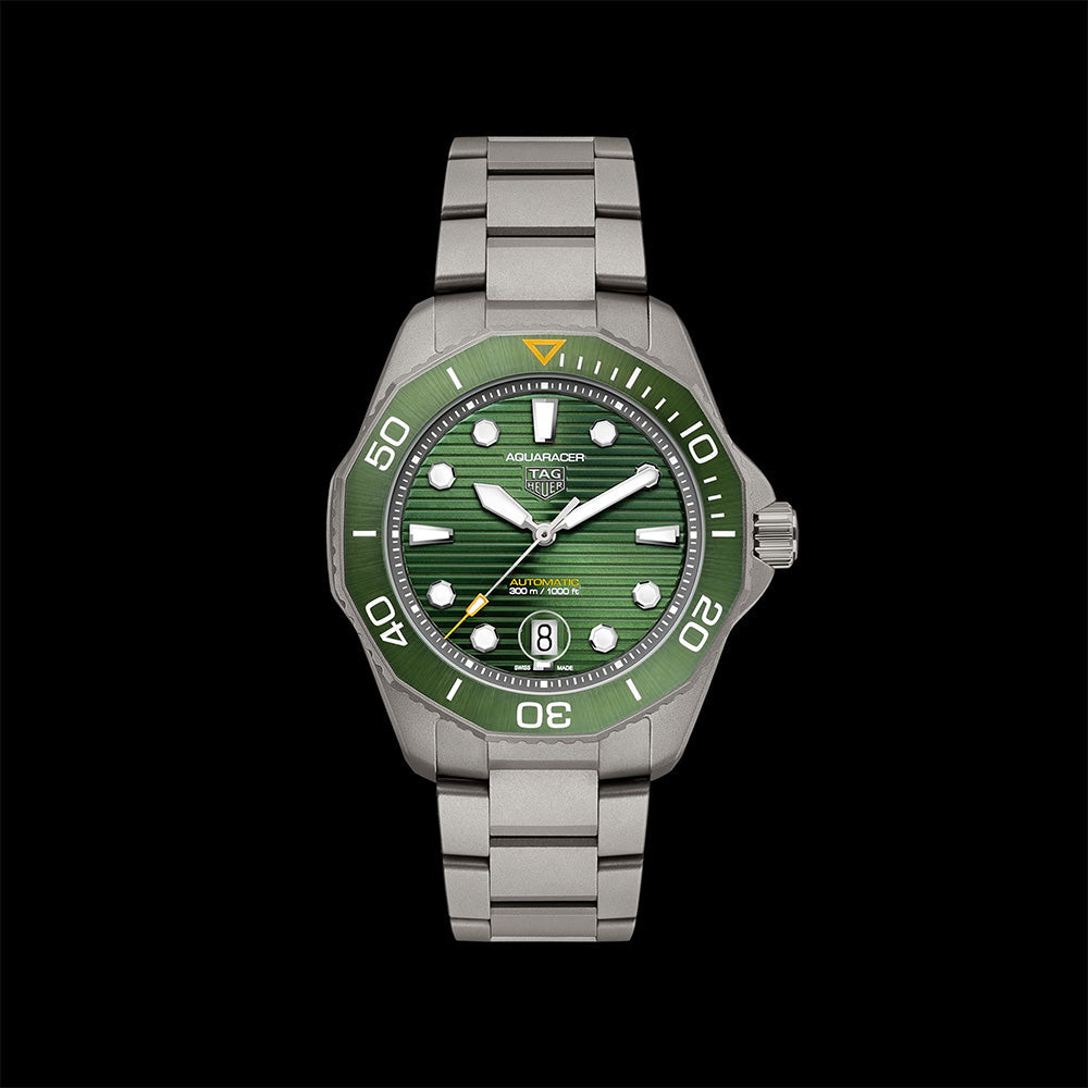 Shop Authentic Tag Heuer Aquaracer Professional 300 Automatic Green Dial Silver Steel Strap Watch for Men - WBP208B.BF0631 - Luxxuri