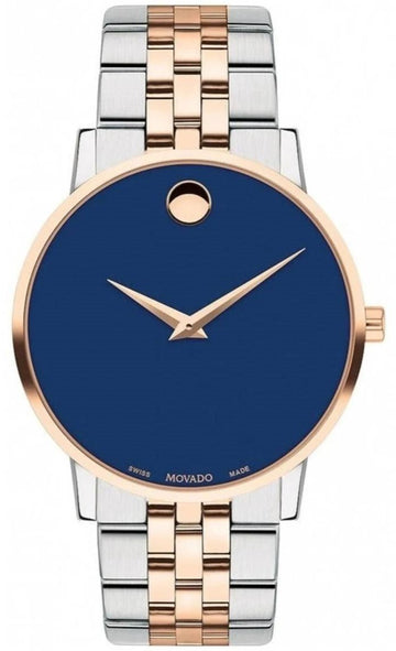 Shop Authentic Movado Museum Classic Blue Dial Two Tone Steel Strap Watch for Men - 0607267 - Luxxuri