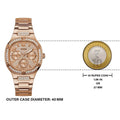 Shop Authentic Guess Duchees Quartz Rose Gold Dial Rose Gold Steel Strap Watch For Women - GW0558L3 - Luxxuri
