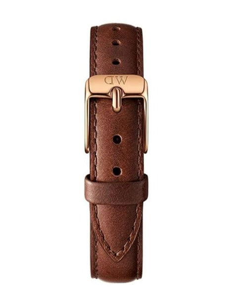 Shop Authentic Daniel Wellington Classic Petite St Mawes White Dial Brown Leather Strap Watch For Women - DW00100231 - Luxxuri