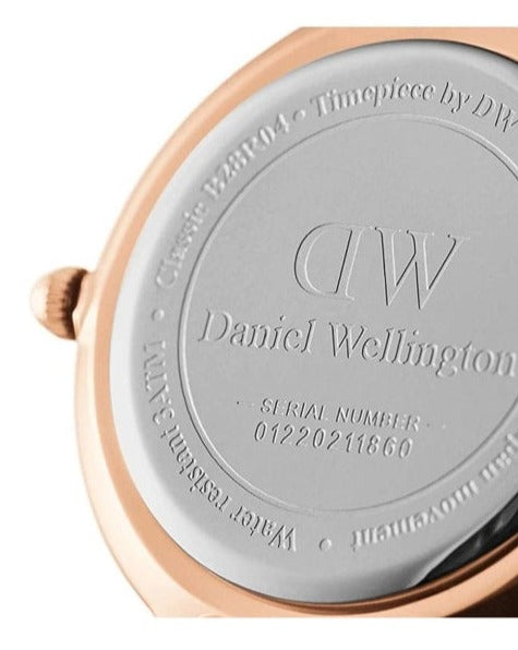 Shop Authentic Daniel Wellington Classic Petite St Mawes White Dial Brown Leather Strap Watch For Women - DW00100231 - Luxxuri