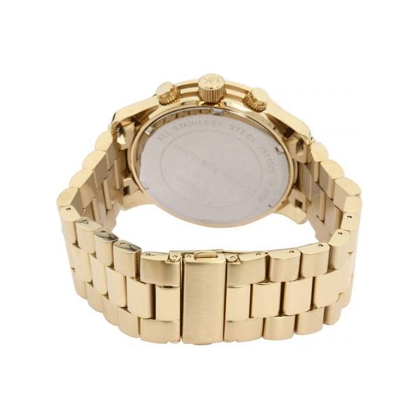 Michael Kors Runway Gold Dial Gold Steel Strap Watch for Men - MK8077