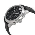 Shop Authentic Emporio Armani Classic Chronograph Black Dial Black Leather Strap Watch For Men - AR0431 - Luxxuri