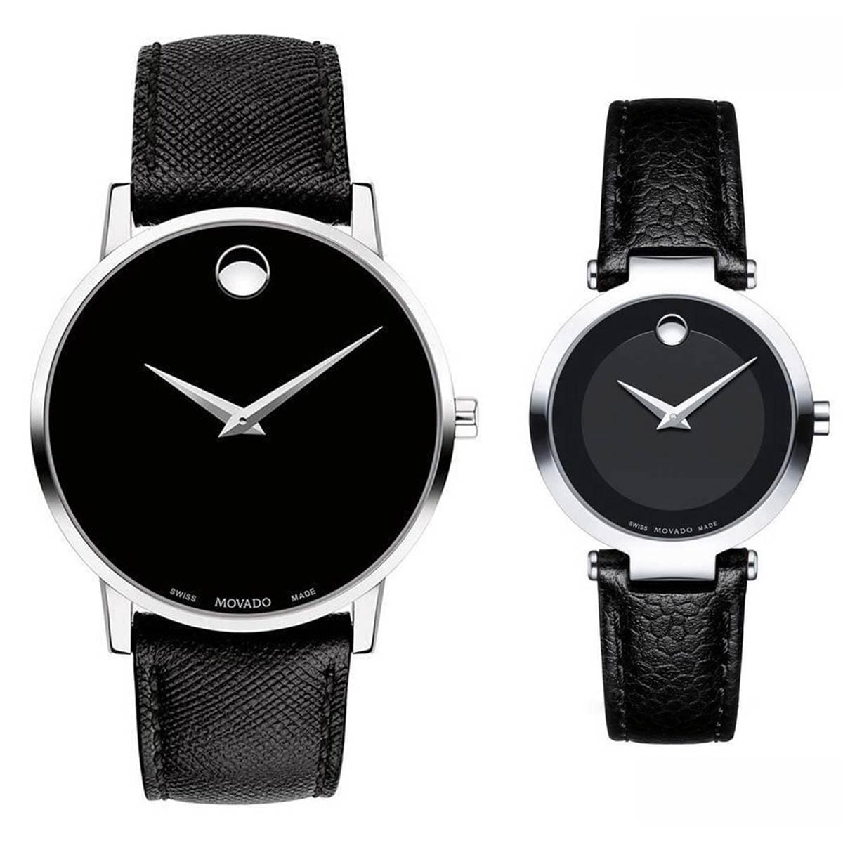 Shop Authentic Movado Museum Classic Black Dial Black Leather Strap Watch for Men - 0607194 - Luxxuri