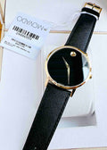 Shop Authentic Movado Museum Classic Quartz Black Dial Black Leather Strap Watch for Men - 0607195 - Luxxuri