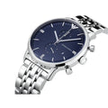 Shop Authentic Emporio Armani Gianni Chronograph Blue Dial Silver Steel Strap Watch For Men - AR1648 - Luxxuri