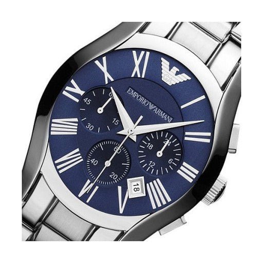 Shop Authentic Emporio Armani Classic Blue Dial Silver Steel Strap Watch For Men - AR1635 - Luxxuri