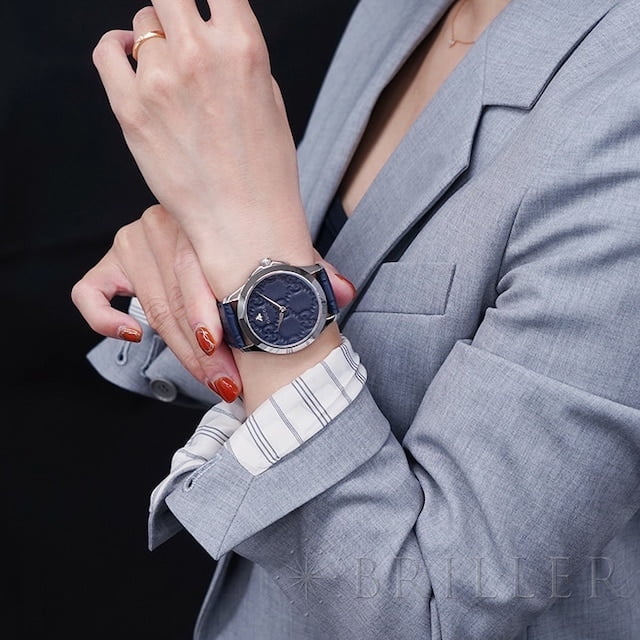 Shop Authentic Gucci G Timeless Quartz Blue Dial Blue Leather Strap Watch For Men - YA1264032 - Luxxuri