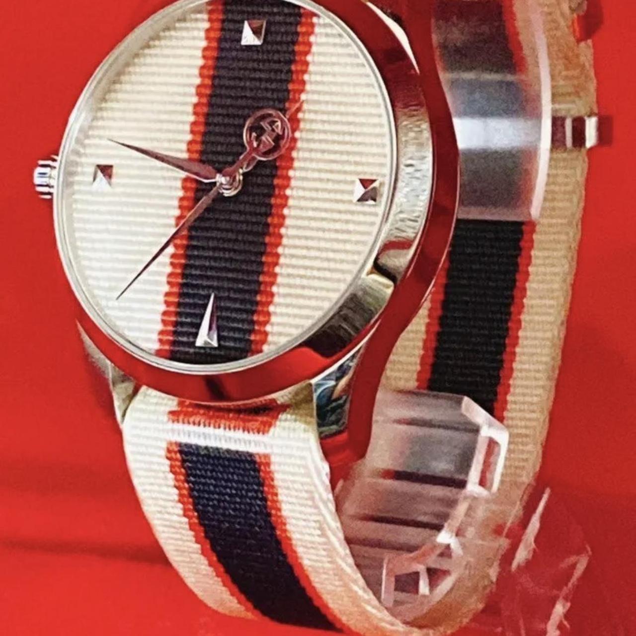 Shop Authentic Gucci G Timeless Quartz White Dial Two Tone NATO Strap Watch For Men - YA1264071 - Luxxuri