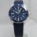 Shop Authentic Tag Heuer Aquaracer Blue Dial Blue Rubber Strap Watch for Men - WAY111C.FT6155 - Luxxuri