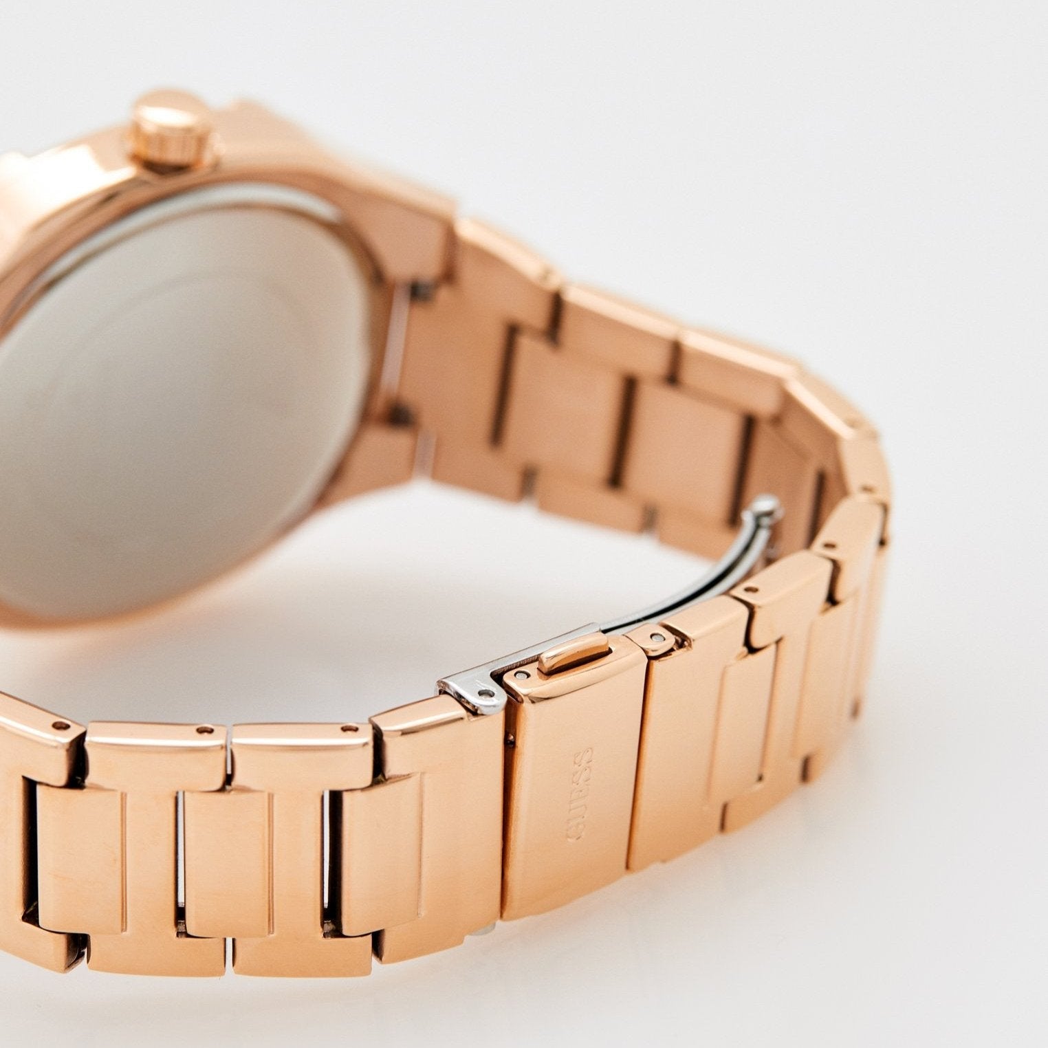 Shop Authentic Guess Duchees Quartz Rose Gold Dial Rose Gold Steel Strap Watch For Women - GW0558L3 - Luxxuri