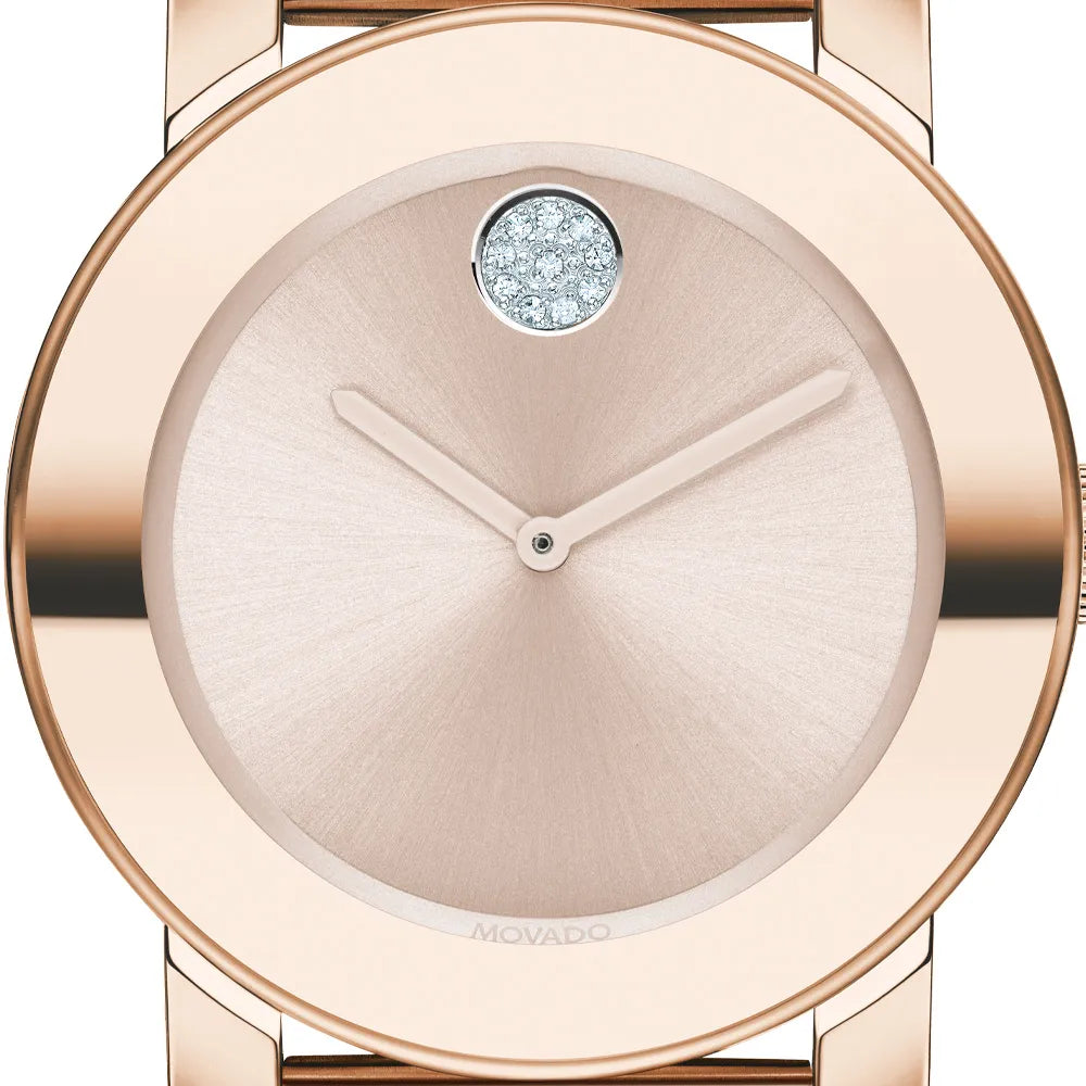 Shop Authentic Movado Bold Rose Gold Dial Two Tone Steel Strap Watch for Women - 3600639 - Luxxuri