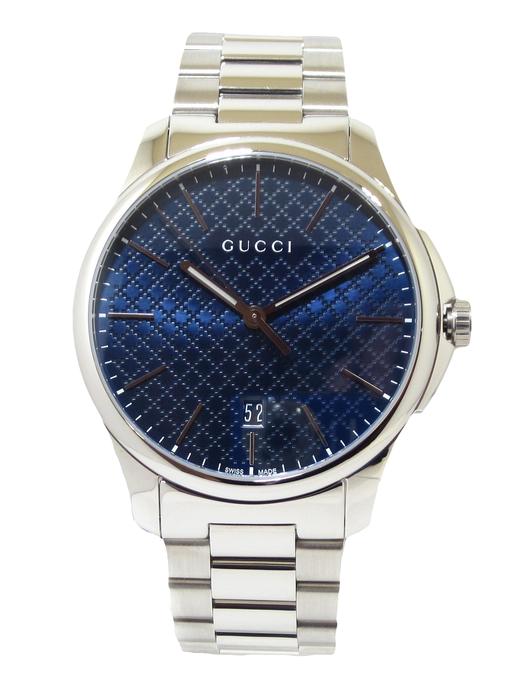 Shop Authentic Gucci G Timeless Blue Dial Silver Steel Strap Watch For Men - YA126316 - Luxxuri