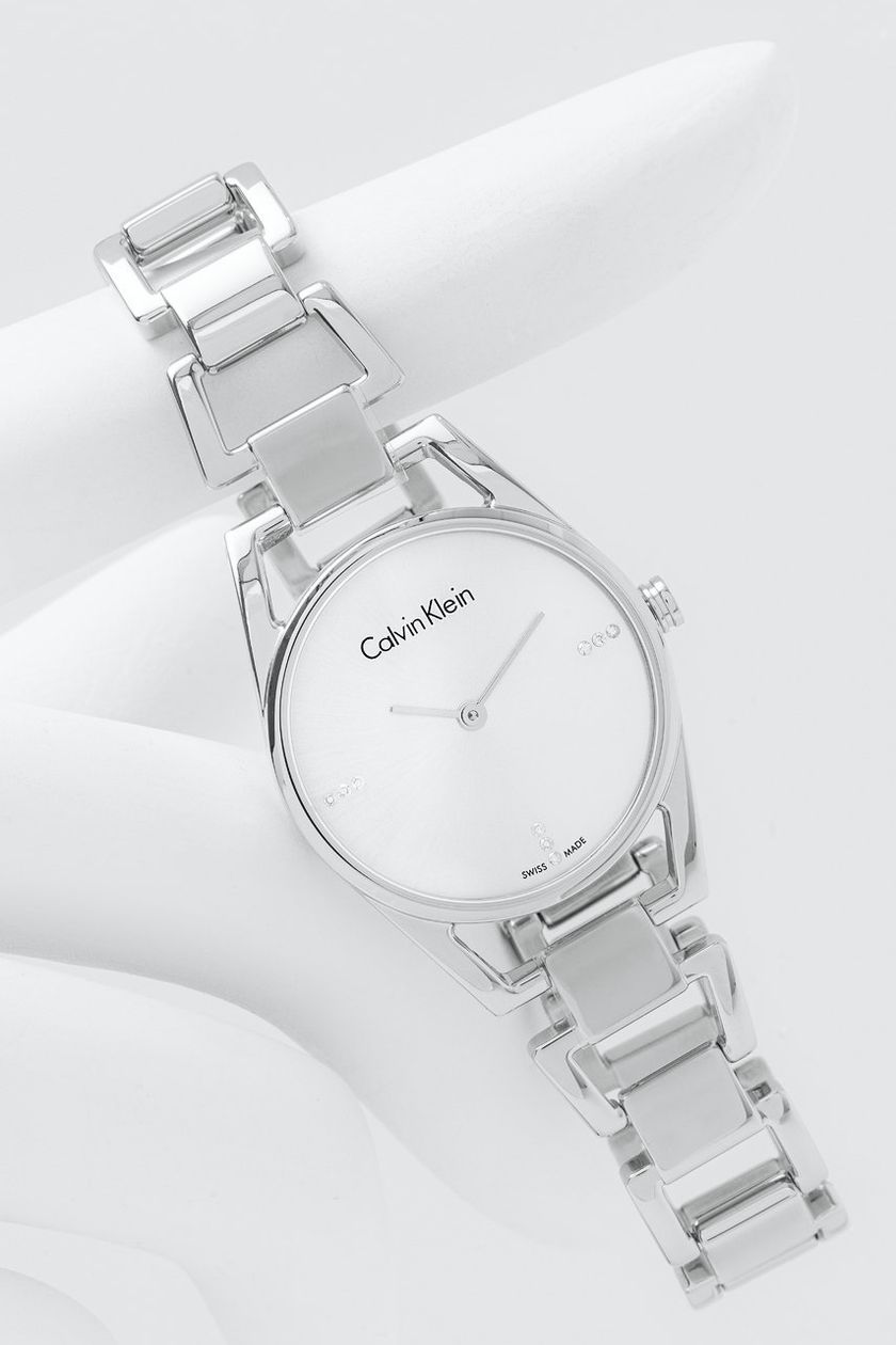 Shop Authentic Calvin Klein Dainty Diamonds Silver Dial Sliver Steel Strap Watch for Women - K7L2314T - Luxxuri