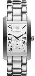 Shop Authentic Emporio Armani Classic White Dial Silver Steel Strap Watch For Men - AR0145 - Luxxuri