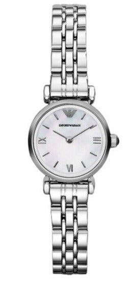 Shop Authentic Emporio Armani Gianni White Dial Silver Steel Strap Watch For Women - AR1763 - Luxxuri