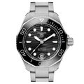 Shop Authentic Tag Heuer Aquaracer Professional 300 Automatic Black Dial Silver Steel Strap Watch for Women - WBP231D.BA0626 - Luxxuri