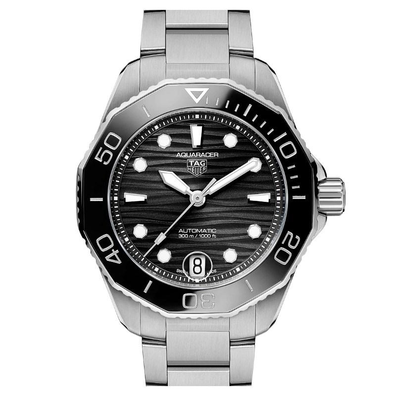 Shop Authentic Tag Heuer Aquaracer Professional 300 Automatic Black Dial Silver Steel Strap Watch for Women - WBP231D.BA0626 - Luxxuri
