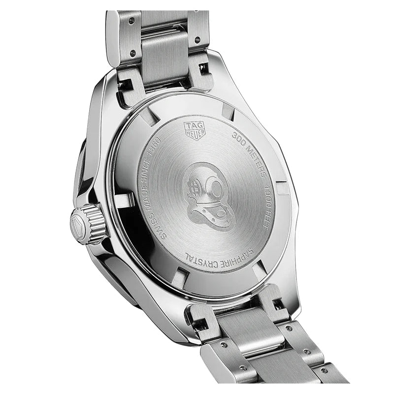 Shop Authentic Tag Heuer Aquaracer Quartz Black Dial Silver Steel Strap Watch for Women - WAY131K.BA0748 - Luxxuri