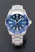 Shop Authentic Tag Heuer Aquaracer Blue Dial Quartz Silver Steel Strap Watch for Men - WAY111C.BA0928 - Luxxuri