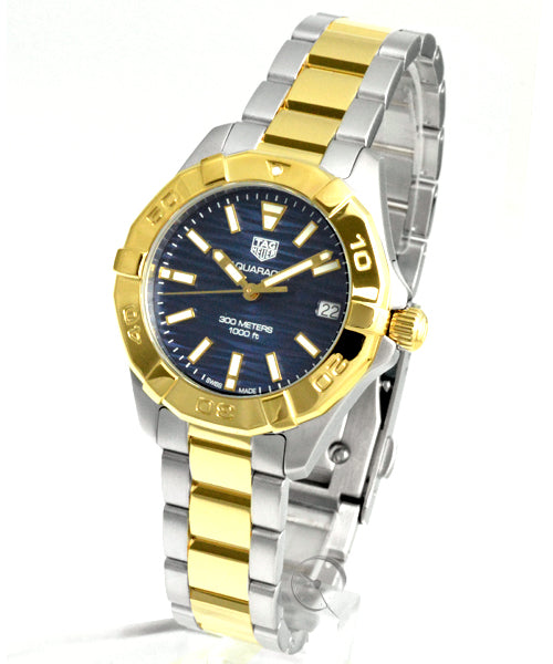 Shop Authentic Tag Heuer Aquaracer Blue Dial Two Tone Steel Strap Watch for Women - WBD1325.BB0320 - Luxxuri